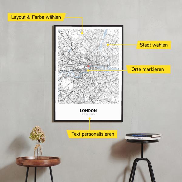 Stadtkarte von London erstellt auf Cartida