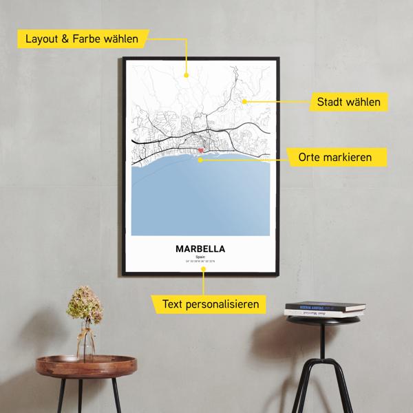 Stadtkarte von Marbella erstellt auf Cartida