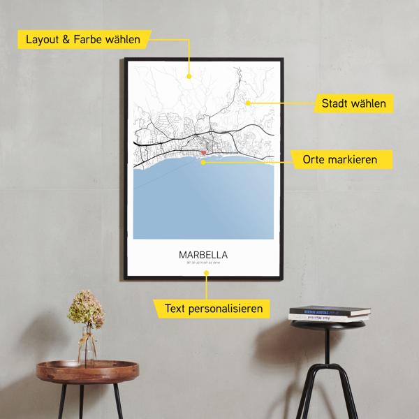 Stadtkarte von Marbella erstellt auf Cartida