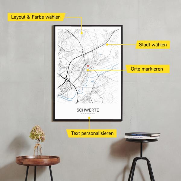 Stadtkarte von Schwerte erstellt auf Cartida