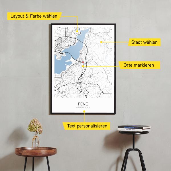 Stadtkarte von Fene erstellt auf Cartida