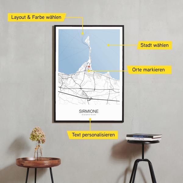 Stadtkarte von Sirmione erstellt auf Cartida