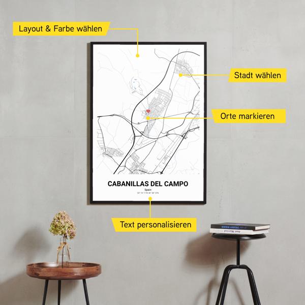 Stadtkarte von Cabanillas del Campo erstellt auf Cartida