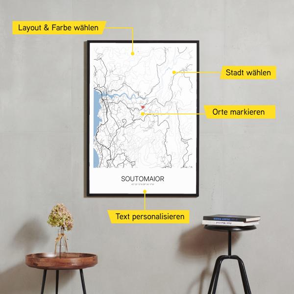 Stadtkarte von Soutomaior erstellt auf Cartida