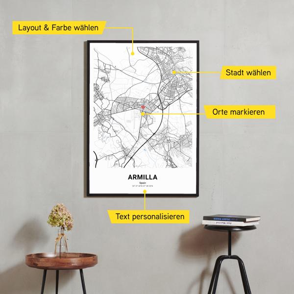 Stadtkarte von Armilla erstellt auf Cartida