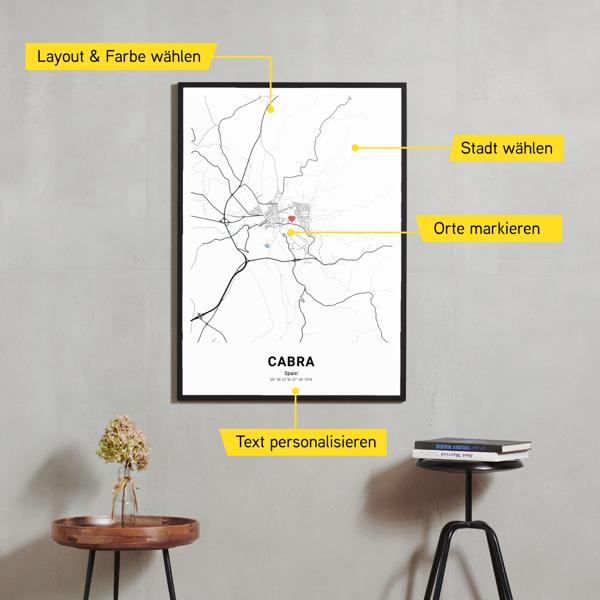 Stadtkarte von Cabra erstellt auf Cartida