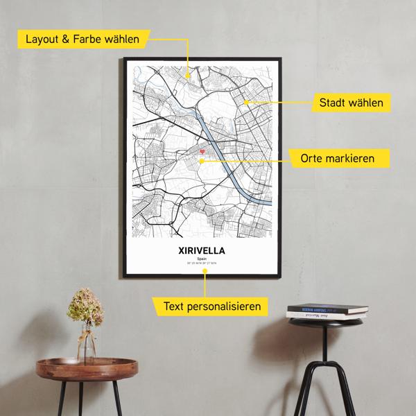 Stadtkarte von Xirivella erstellt auf Cartida