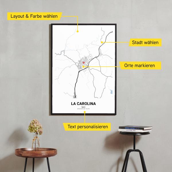 Stadtkarte von La Carolina erstellt auf Cartida