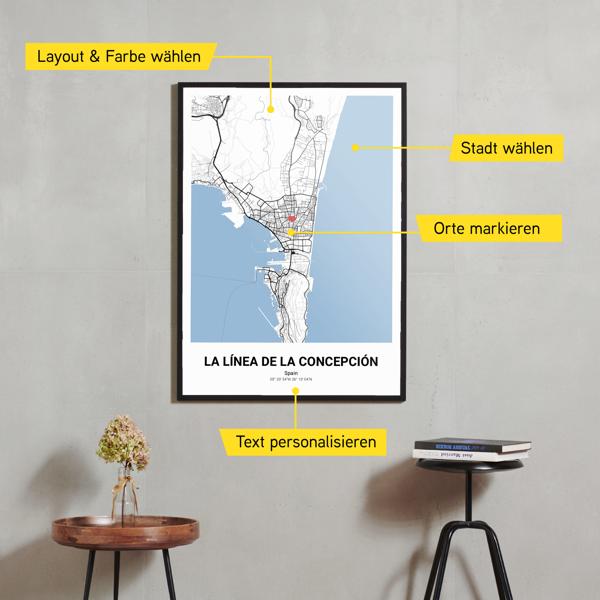 Stadtkarte von La Línea de la Concepción erstellt auf Cartida