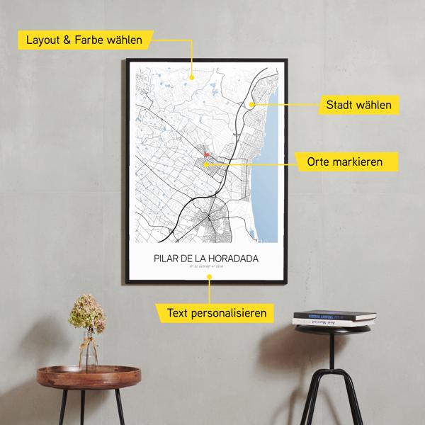 Stadtkarte von Pilar de la Horadada erstellt auf Cartida