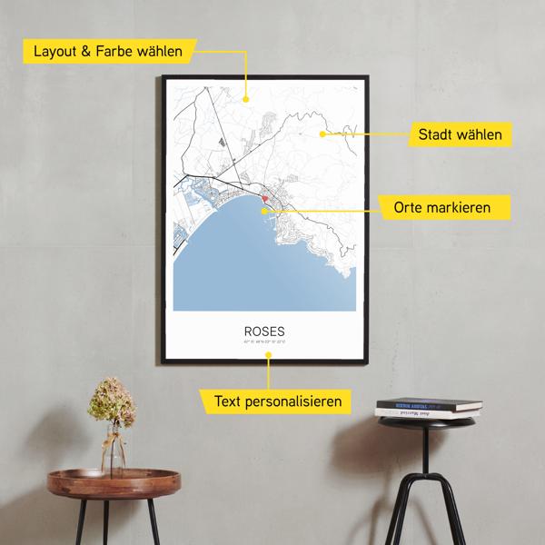 Stadtkarte von Roses erstellt auf Cartida