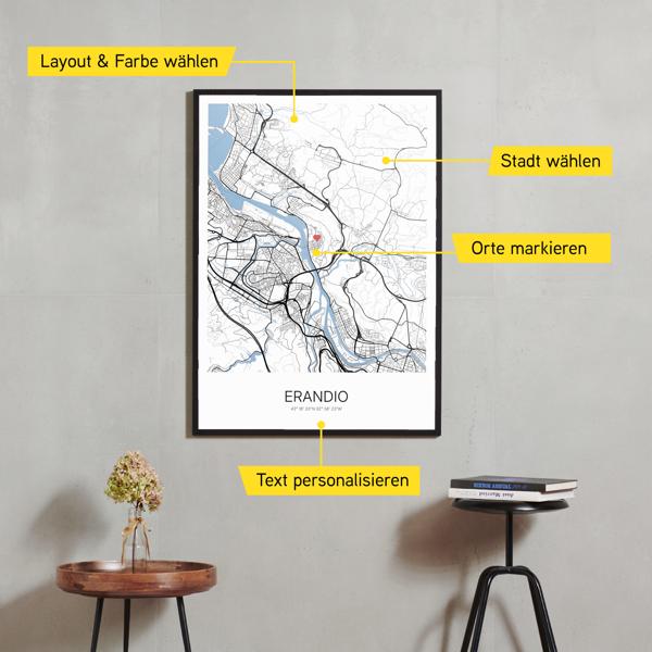 Stadtkarte von Erandio erstellt auf Cartida