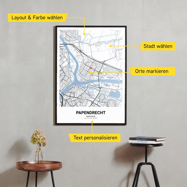 Stadtkarte von Papendrecht erstellt auf Cartida