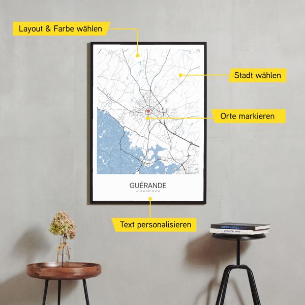 Stadtkarte von Guérande erstellt auf Cartida