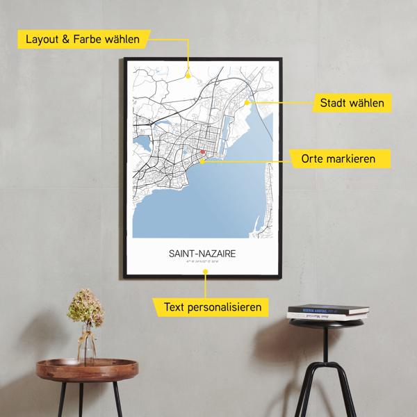 Stadtkarte von Saint-Nazaire erstellt auf Cartida