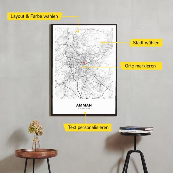 Stadtkarte von Amman erstellt auf Cartida