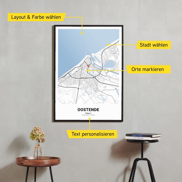 Stadtkarte von Oostende erstellt auf Cartida