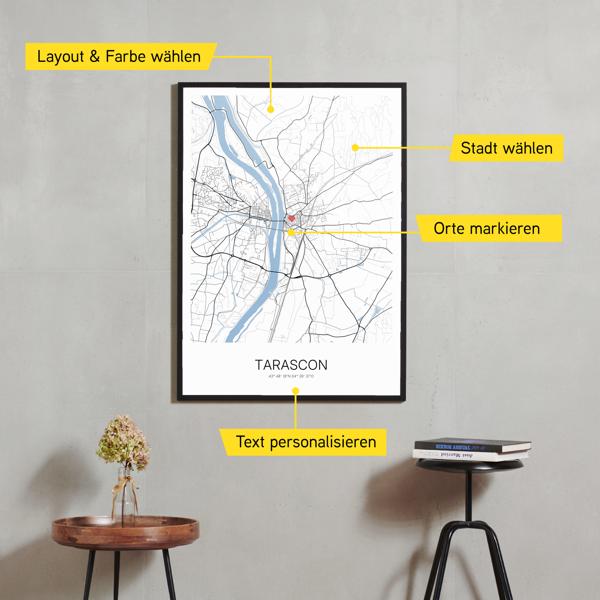 Stadtkarte von Tarascon erstellt auf Cartida