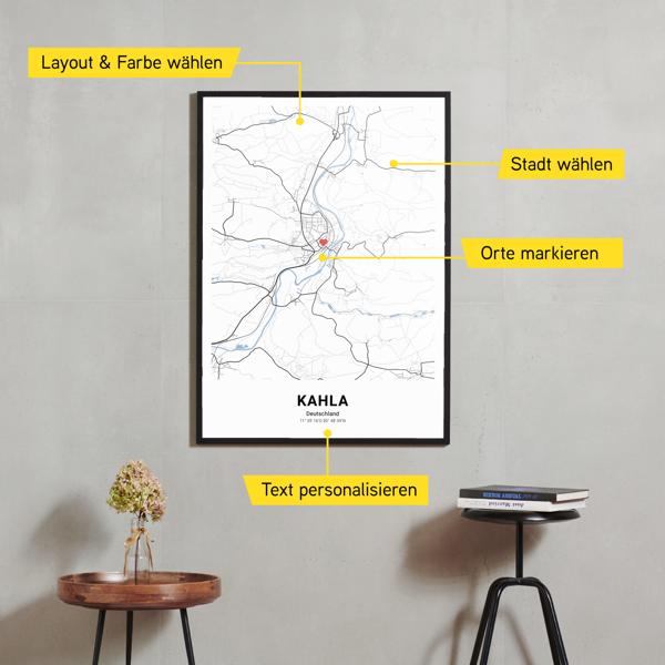 Stadtkarte von Kahla erstellt auf Cartida