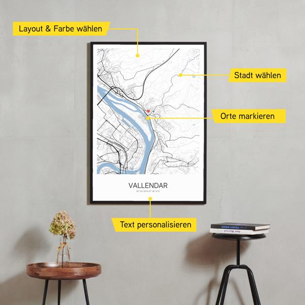 Stadtkarte von Vallendar erstellt auf Cartida