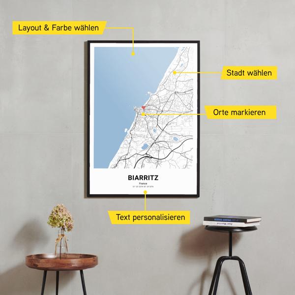 Stadtkarte von Biarritz erstellt auf Cartida