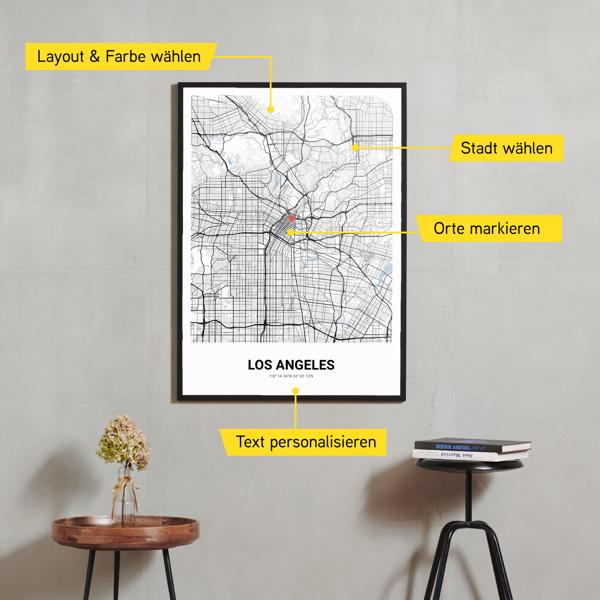 Stadtkarte von Los Angeles erstellt auf Cartida
