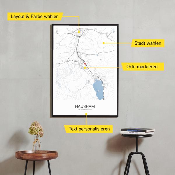 Stadtkarte von Hausham erstellt auf Cartida
