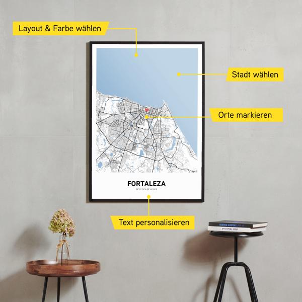 Stadtkarte von Fortaleza erstellt auf Cartida