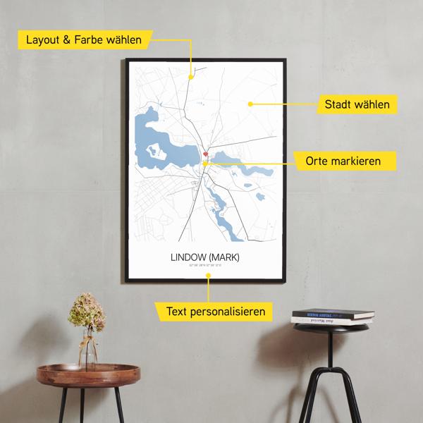 Stadtkarte von Lindow (Mark) erstellt auf Cartida