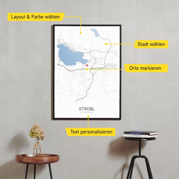 Stadtkarte von Strobl erstellt auf Cartida