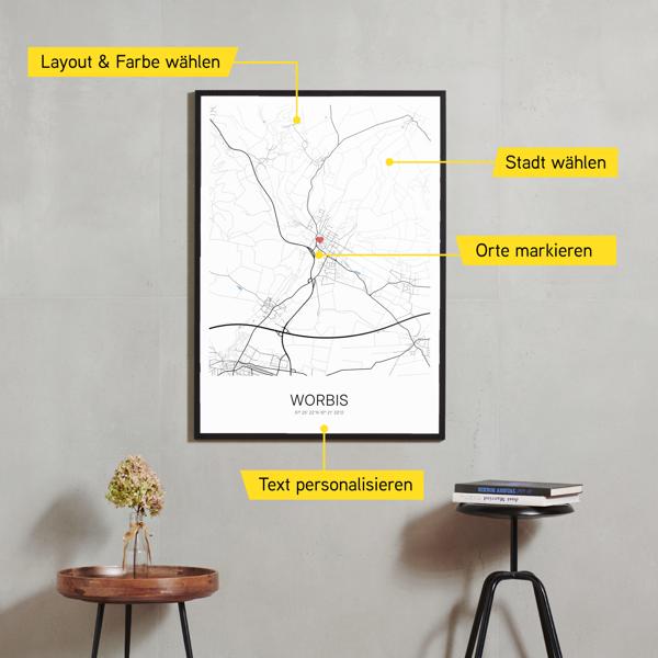 Stadtkarte von Worbis erstellt auf Cartida