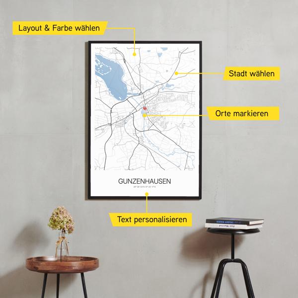 Stadtkarte von Gunzenhausen erstellt auf Cartida