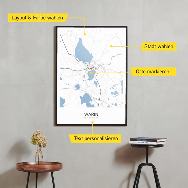 Stadtkarte von Warin erstellt auf Cartida