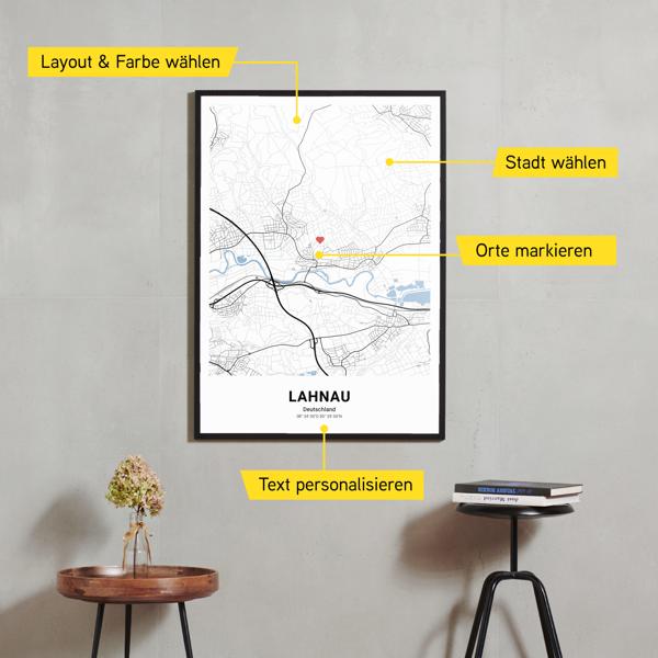 Stadtkarte von Lahnau erstellt auf Cartida