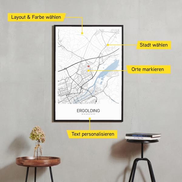 Stadtkarte von Ergolding erstellt auf Cartida