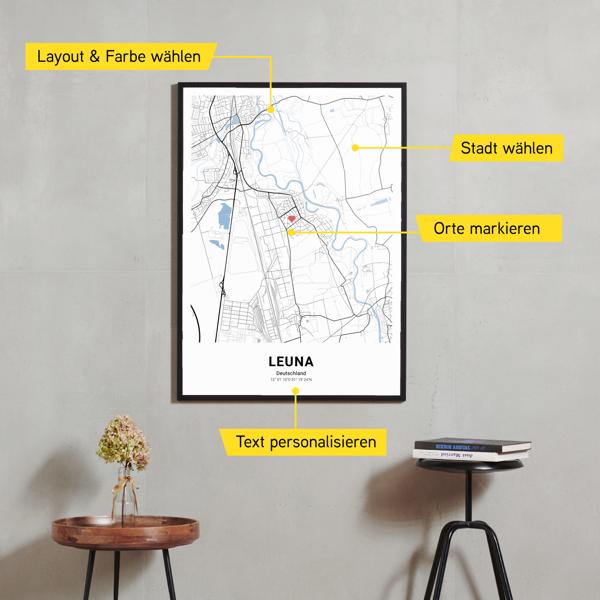 Stadtkarte von Leuna erstellt auf Cartida