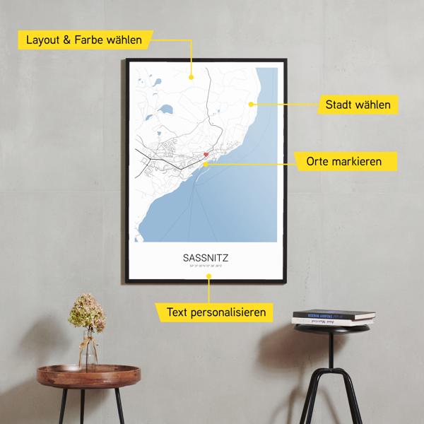 Stadtkarte von Sassnitz erstellt auf Cartida