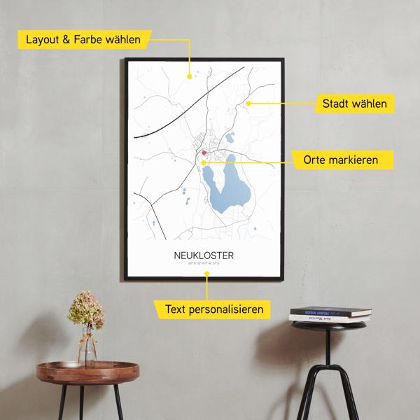 Stadtkarte von Neukloster erstellt auf Cartida