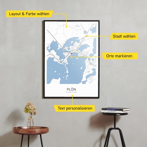 Stadtkarte von Plön erstellt auf Cartida