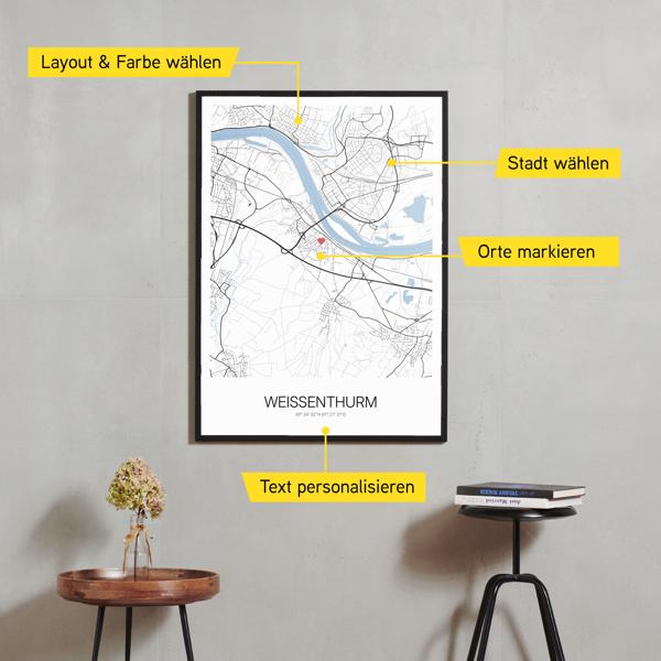 Stadtkarte von Weißenthurm erstellt auf Cartida