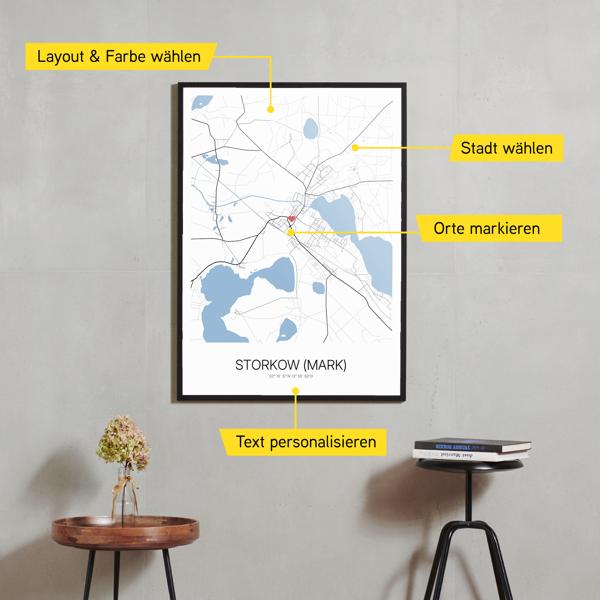 Stadtkarte von Storkow (Mark) erstellt auf Cartida