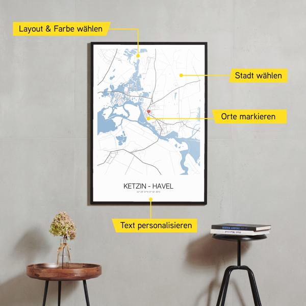 Stadtkarte von Ketzin - Havel erstellt auf Cartida