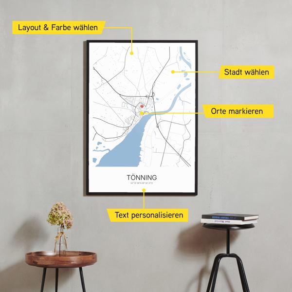 Stadtkarte von Tönning erstellt auf Cartida