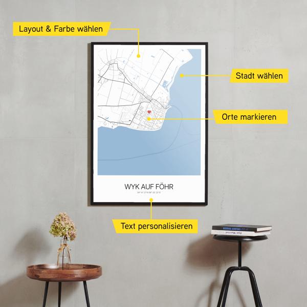 Stadtkarte von Wyk auf Föhr erstellt auf Cartida