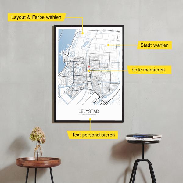 Stadtkarte von Lelystad erstellt auf Cartida
