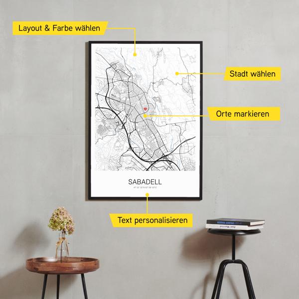 Stadtkarte von Sabadell erstellt auf Cartida
