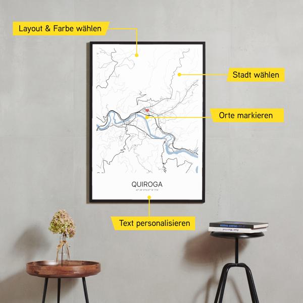 Stadtkarte von Quiroga erstellt auf Cartida