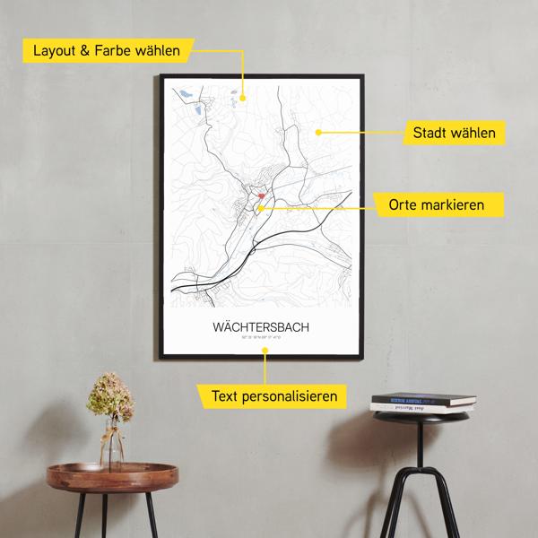 Stadtkarte von Wächtersbach erstellt auf Cartida