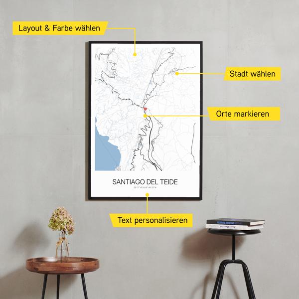 Stadtkarte von Santiago del Teide erstellt auf Cartida