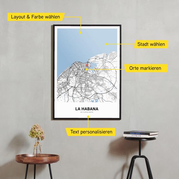 Stadtkarte von La Habana erstellt auf Cartida